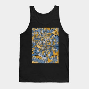 Raleigh Map Pattern in Blue & Gold Tank Top